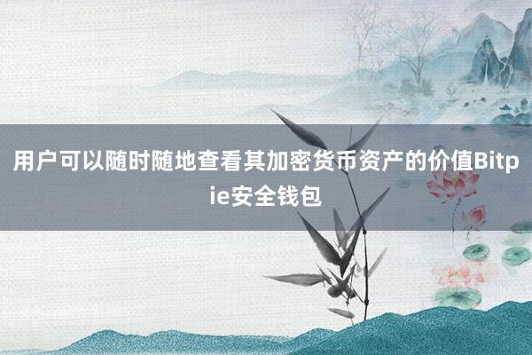 用户可以随时随地查看其加密货币资产的价值Bitpie安全钱包