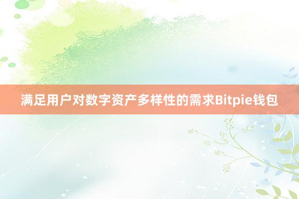 满足用户对数字资产多样性的需求Bitpie钱包