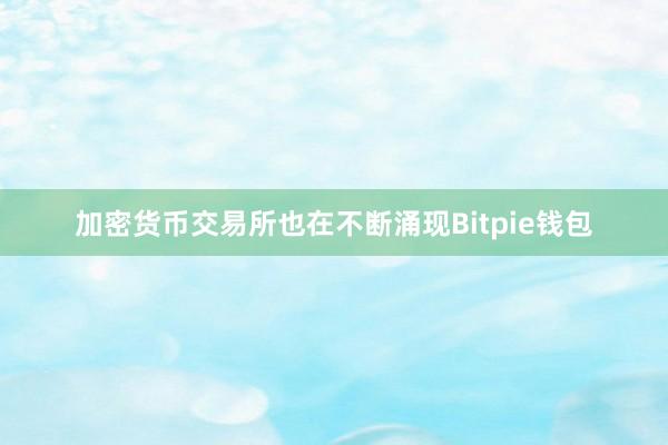 加密货币交易所也在不断涌现Bitpie钱包