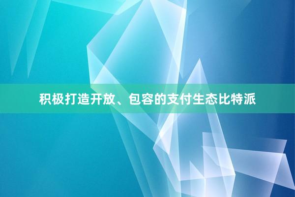 积极打造开放、包容的支付生态比特派