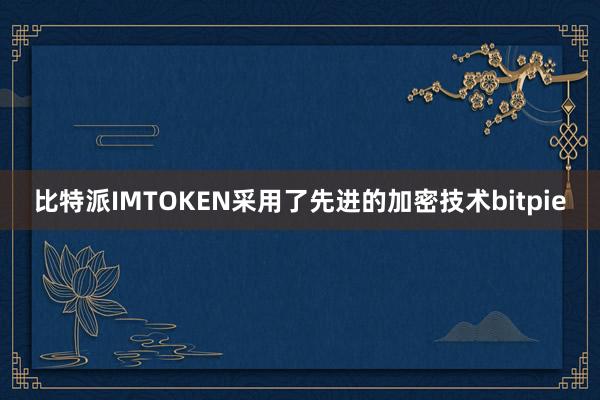 比特派IMTOKEN采用了先进的加密技术bitpie