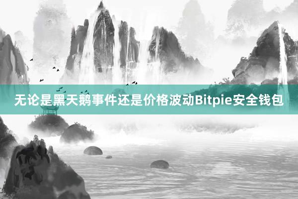 无论是黑天鹅事件还是价格波动Bitpie安全钱包