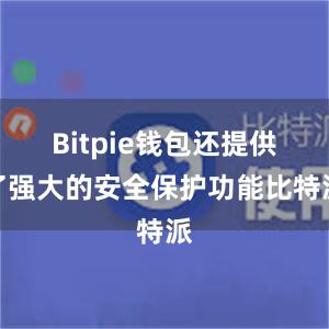 Bitpie钱包还提供了强大的安全保护功能比特派